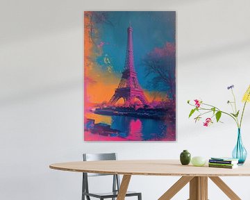 Paris Eiffel Tower France Pop Art by Niklas Maximilian