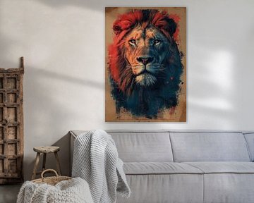 Pop Art lion sur Niklas Maximilian