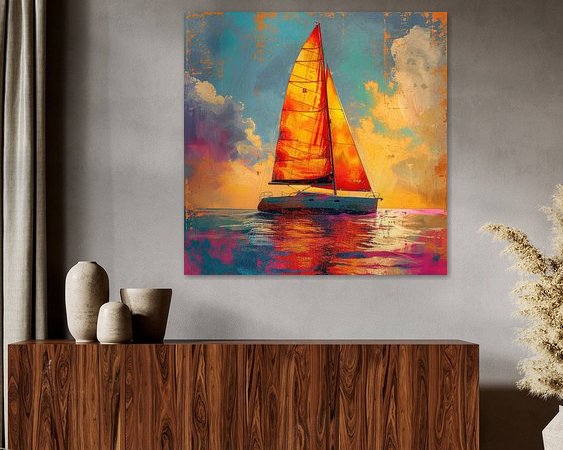 Voorbeeld van het werk in een kamer