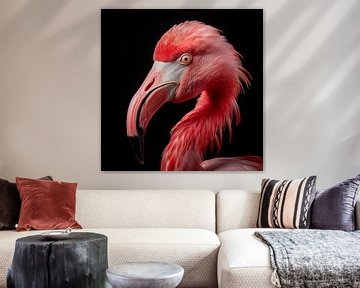 Flamingo portret van TheXclusive Art