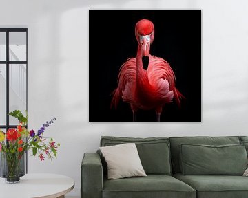 Angry flamingo portrait by The Xclusive Art