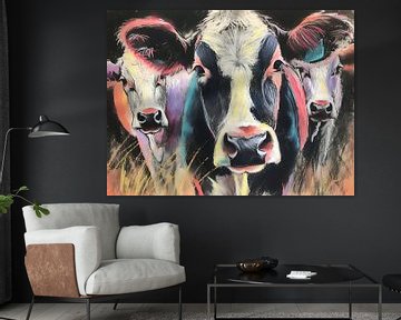 Vaches enjouées sur PixelPrestige