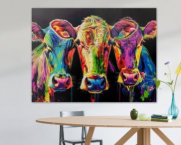 Vaches enjouées sur PixelPrestige