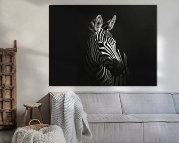 Zebracontrasten - Elegante Strepen in Zwart-Wit - zebra van Eva Lee