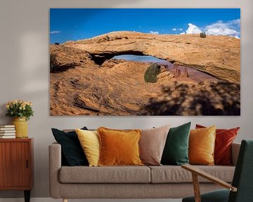 Oranje rotsen in Moab, Utah, VS van Roosmarijn Jongstra