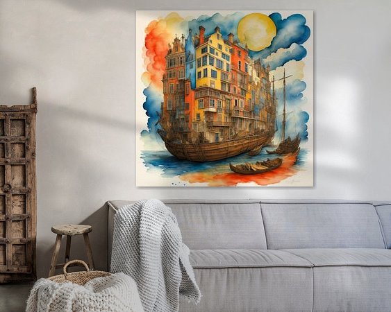 Voorbeeld van het werk in een kamer