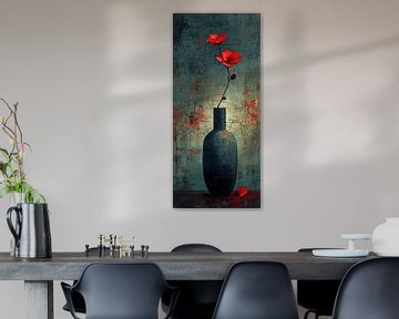 Still Life Red | Enigma in Scarlet Bloom by Art Whims