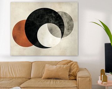 Moderne abstrakte Kunst | Überlappende Kreise von Wunderbare Kunst