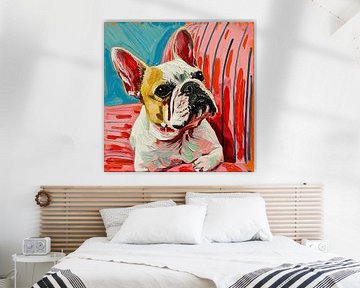 Portrait de bouledogue | Lively Bulldog sur Art Merveilleux