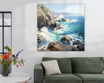 Rugged Coast by Abstract Painting