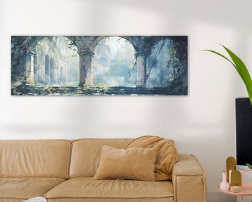 Mystical Ruin Art | Hidden Beauty by Abstract Painting