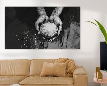 Voorbeeld van het werk in een kamer