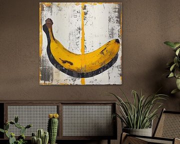 Straßenkunst Banane von Vlindertuin Art