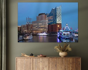 Haven van Hamburg en concertzaal Elbphilharmonie