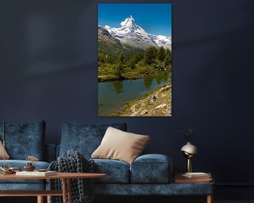 Matterhorn and Grindjisee in Zermatt on a summer day by Rob Kints