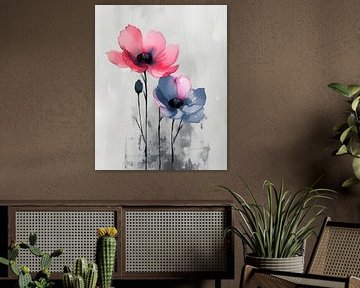 Peinture de coquelicots sur Dakota Wall Art