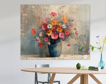 Modern Schilderij Bloemen | Bloemen van Kunst Kriebels