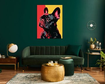 Bulldogge Popart | Französische Bulldogge Popart von Wunderbare Kunst