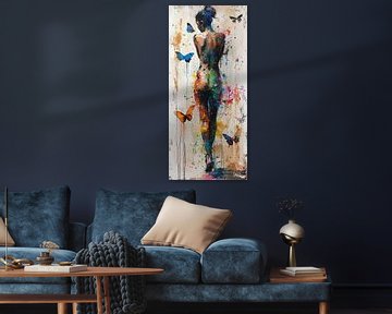 Abstracte Vlinderkunst | Vlinders van Blikvanger Schilderijen