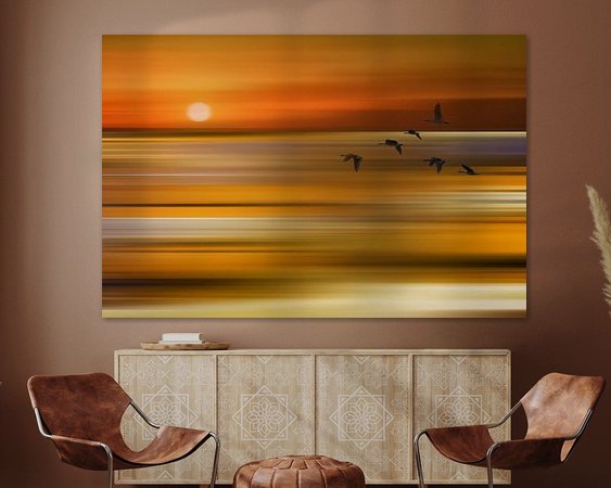 Voorbeeld van het werk in een kamer