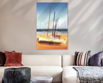 Sailboats, abstract by Yanuschka Fotografie | Noordwijk