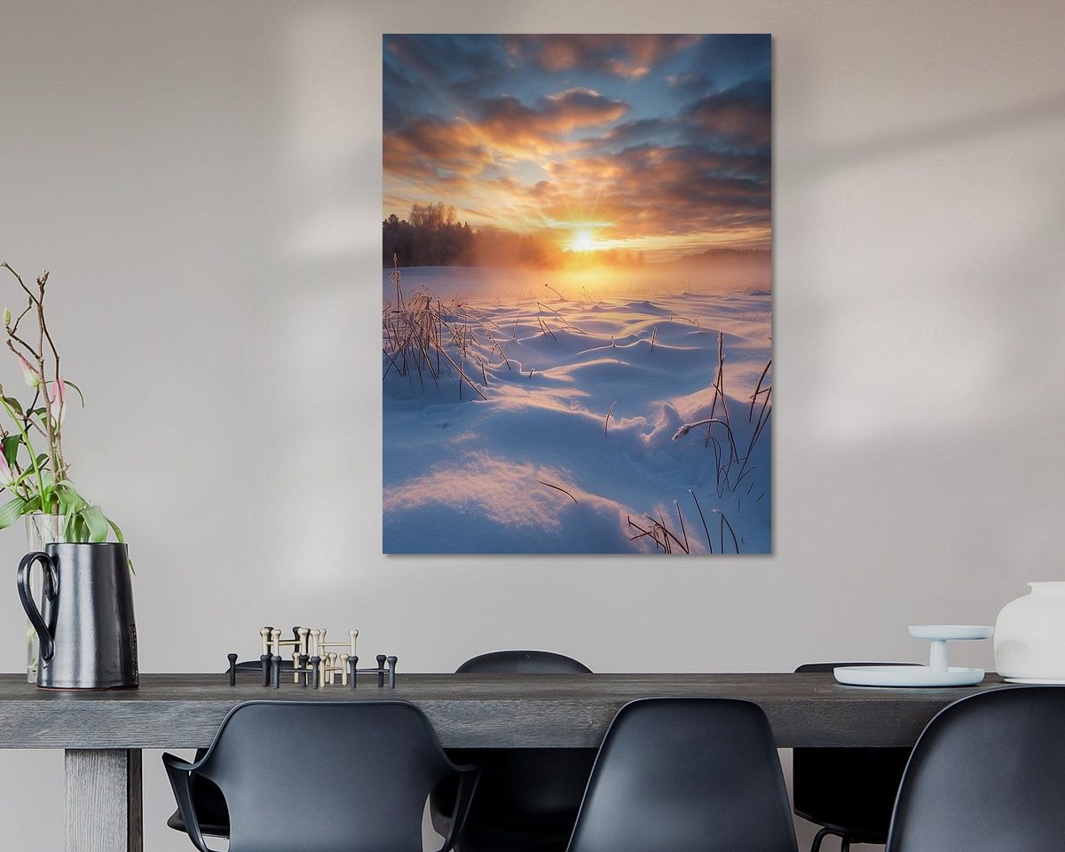 Voorbeeld van het werk in een kamer