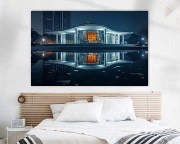 Architekturspiegel im Wasser