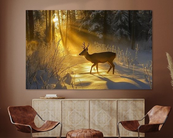 Voorbeeld van het werk in een kamer