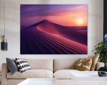 Magie van de woestijn bij zonsopgang van fernlichtsicht