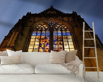Dom church in Utrecht with stained glass windows by Donker Utrecht