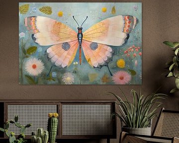 Papillon Pastel Art sur De Mooiste Kunst