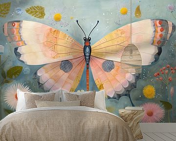 Schmetterling Pastell Kunst von Wunderbare Kunst