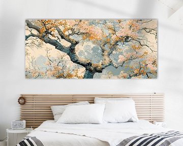 Peinture de fleurs naturelles | Branches de fleurs sur De Mooiste Kunst