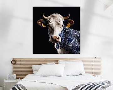 Vache en bleu de Delft sur Celeste