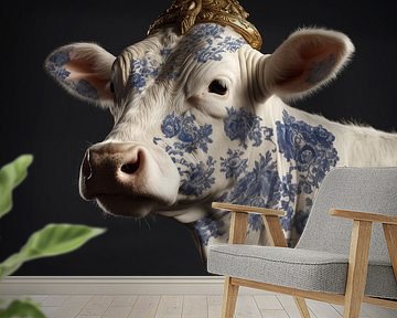 Kuh in Delfter Blau von Celeste