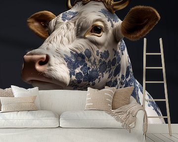 Kuh in Delfter Blau von Celeste
