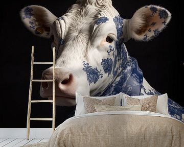 Kuh in Delfter Blau von Celeste