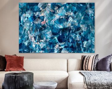 Abstract in Blauw van Zebra404 - Art Parts