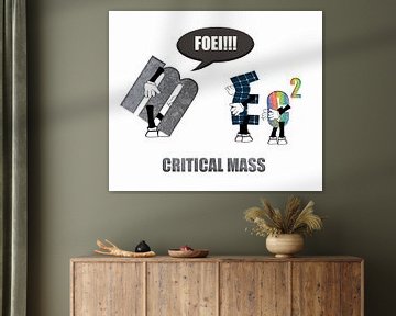 Science pun - Critical Mass. van Richard Wareham
