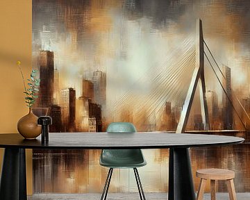Erasmusbrug Rotterdam van FoXo Art