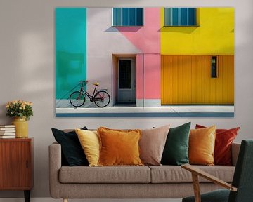 Architecture, wheel, blaze of colour by fernlichtsicht