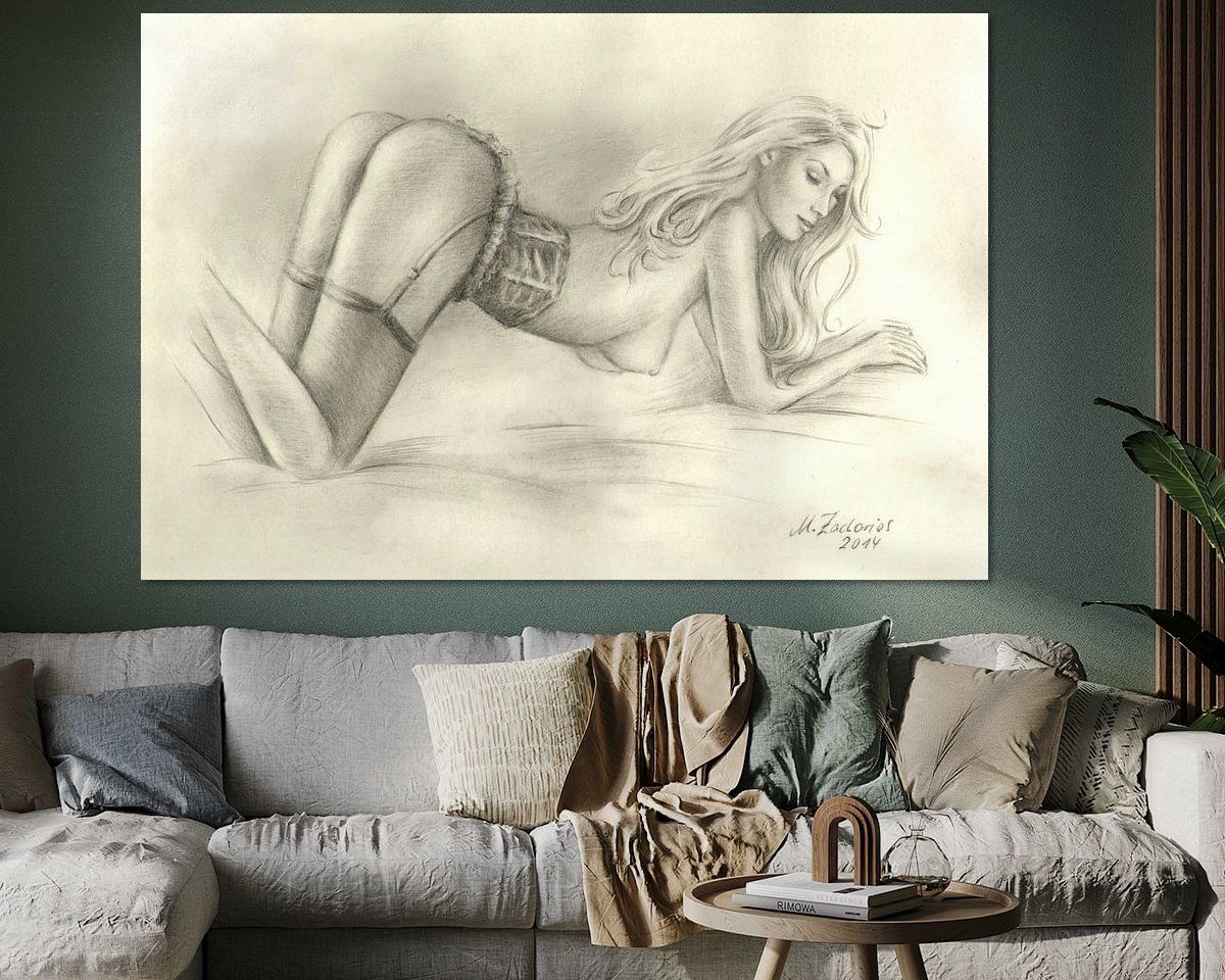 Voorbeeld van het werk in een kamer