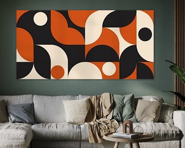 Retro geometry in black, white and terra by Dina Dankers