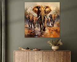Voorbeeld van het werk in een kamer