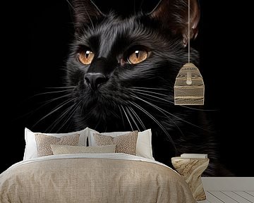 Black cat portrait by TheXclusive Art