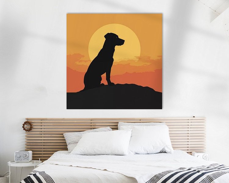 Voorbeeld van het werk in een kamer