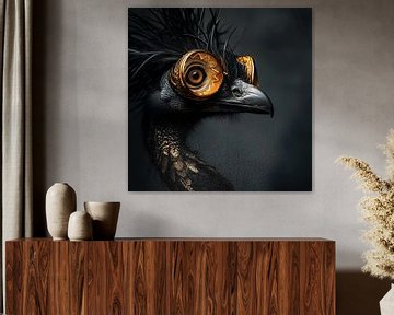 Drôle de portrait d'oiseau - Le cormoran géant sur Karina Brouwer