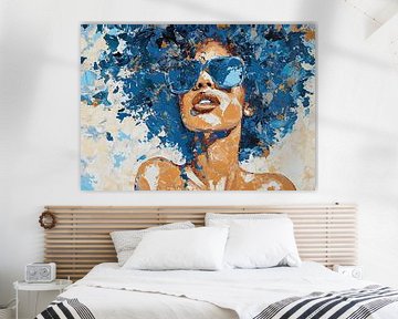 Vrouw in Blauw van De Mooiste Kunst