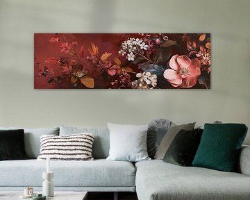 Arrangement floral moderne | Robust Floral Splendour sur Blikvanger Schilderijen