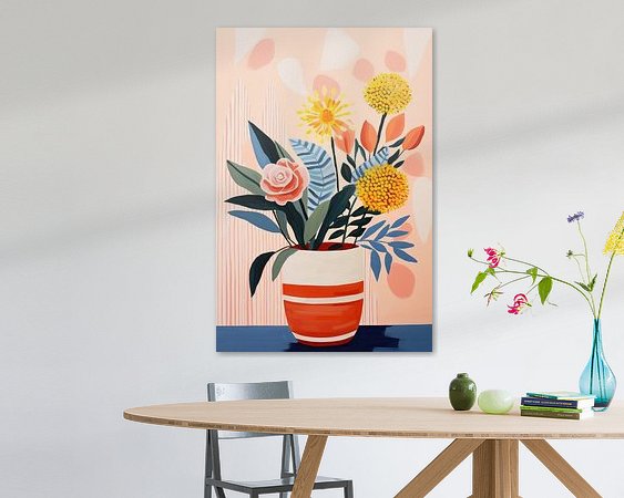 Voorbeeld van het werk in een kamer